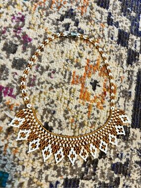 Hand beaded collar necklace